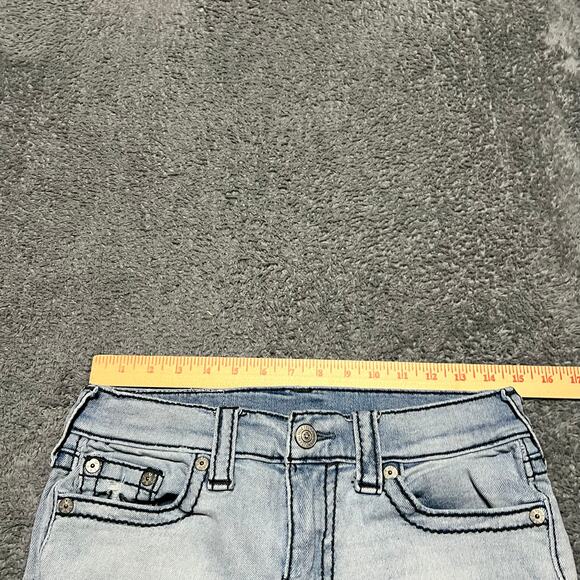 True Religion Jeans Mens 29 Rocco Relaxed Skinny Distressed Light Wash *** - Picture 12 of 12